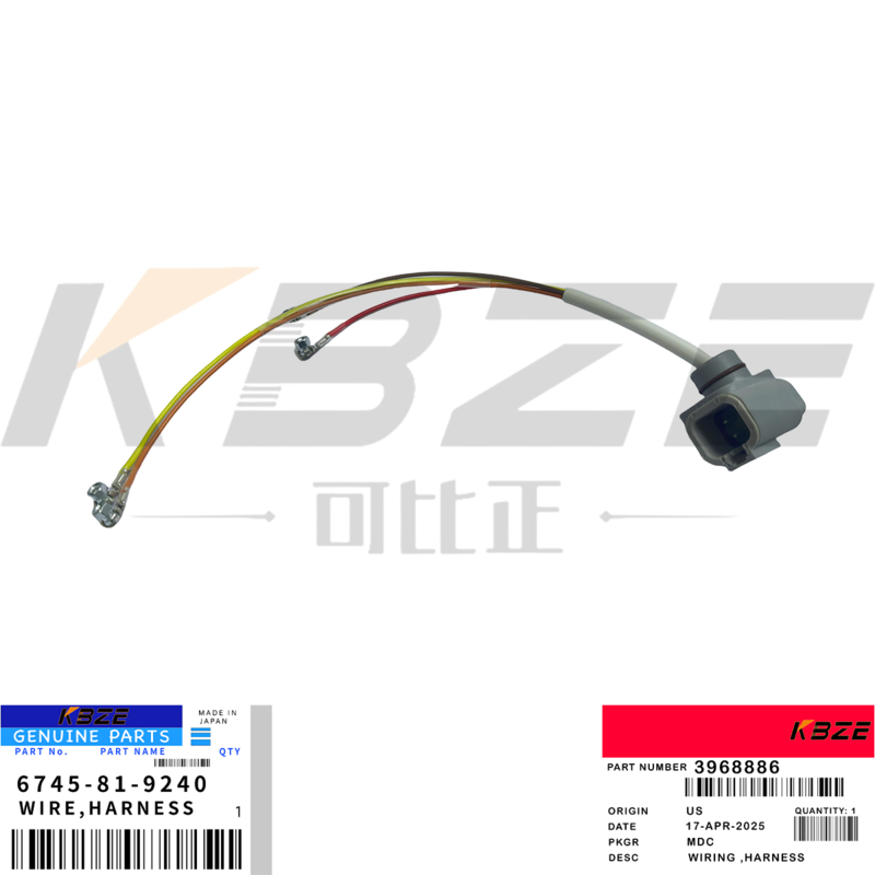 6745-81-9240 6745-81-9210 KOMATSU SAA6D114E-3 3968886 INJECTOR WIRING FOR PC300-8 PC300-8MO WA430