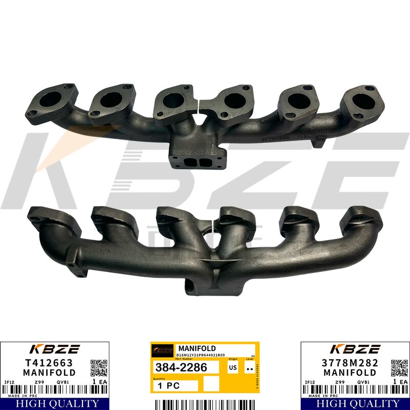 KBZE 384-2286 T412663 3778M282 EXHAUST MANIFOLD FOR 320D2 323D2 924K 930K 535D 545D REPLACE  C6.6 C7.1 PERKINS 1106D ENGINE