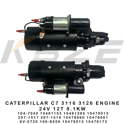 6V-5720 106-8559 CAT C7 3116 3126 المحرك 24V 12T 8.1KW محرك بدء 104-7040 10461153 10461395 207-1517 207-1519 ل E320 E322 E325 الحفر
